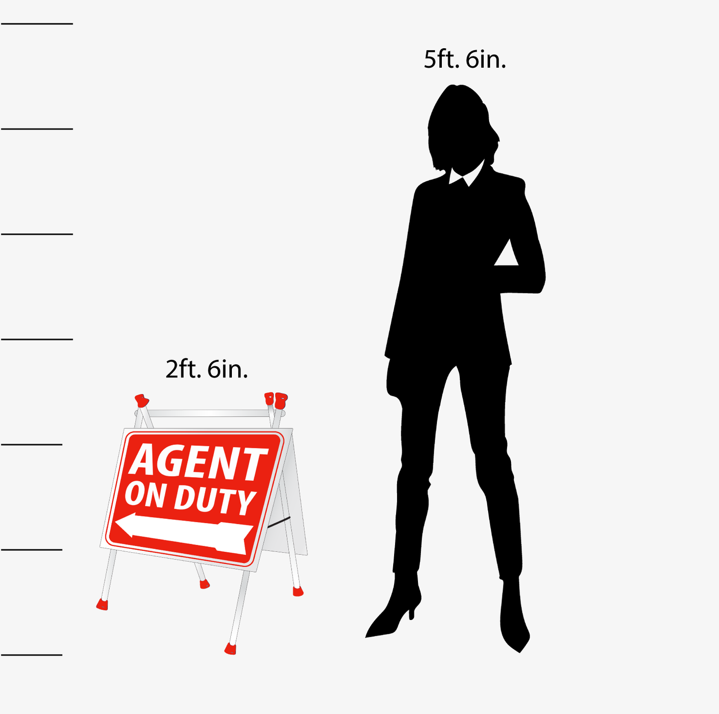 Agent on Duty A-Frame 24x18 Red