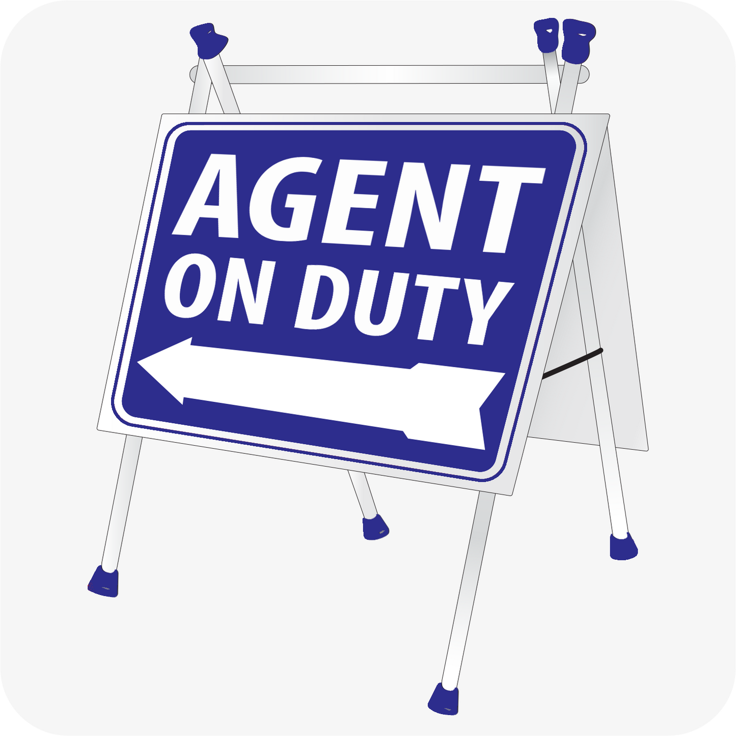 Agent on Duty A-Frame 24x18 Blue