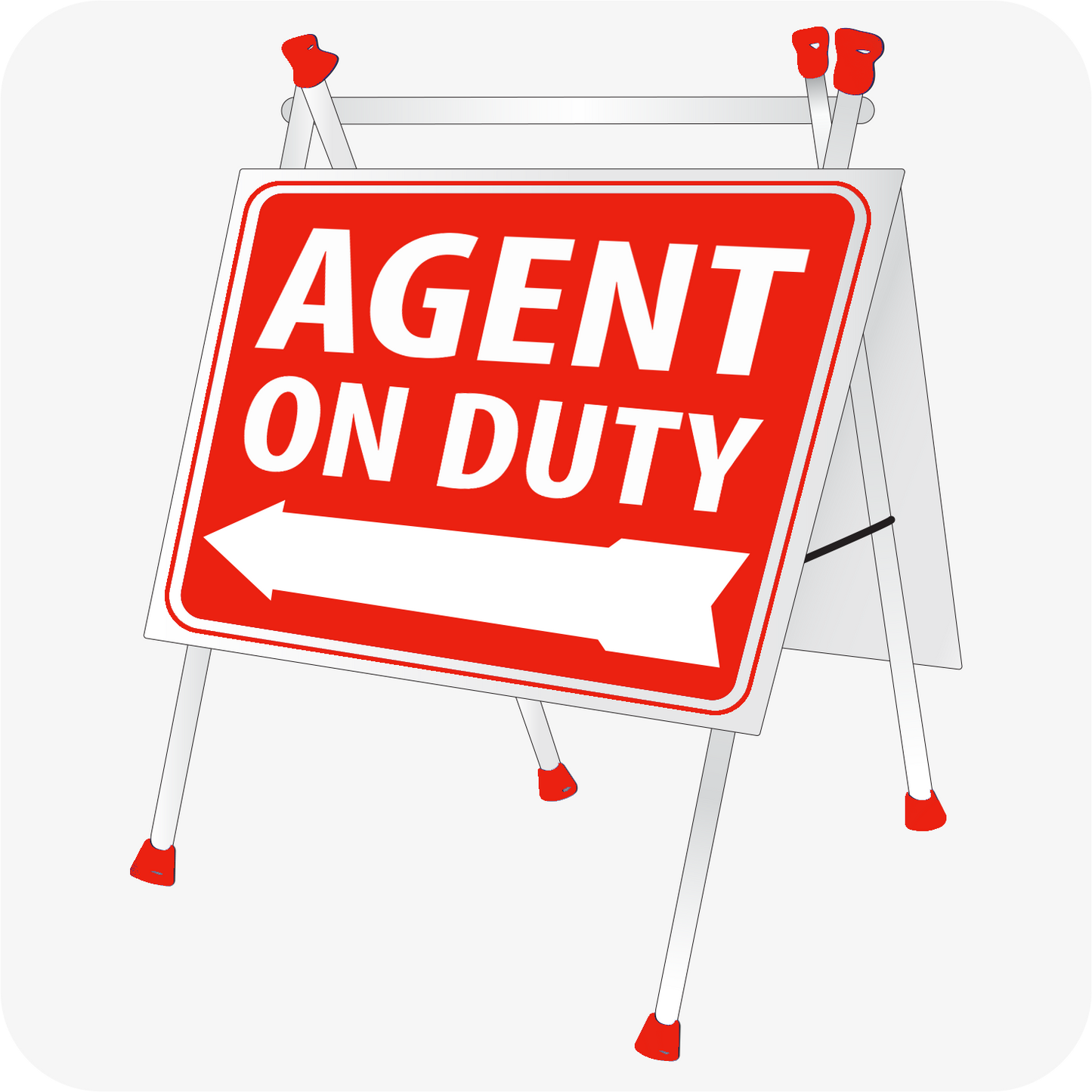 Agent on Duty A-Frame 24x18 Red