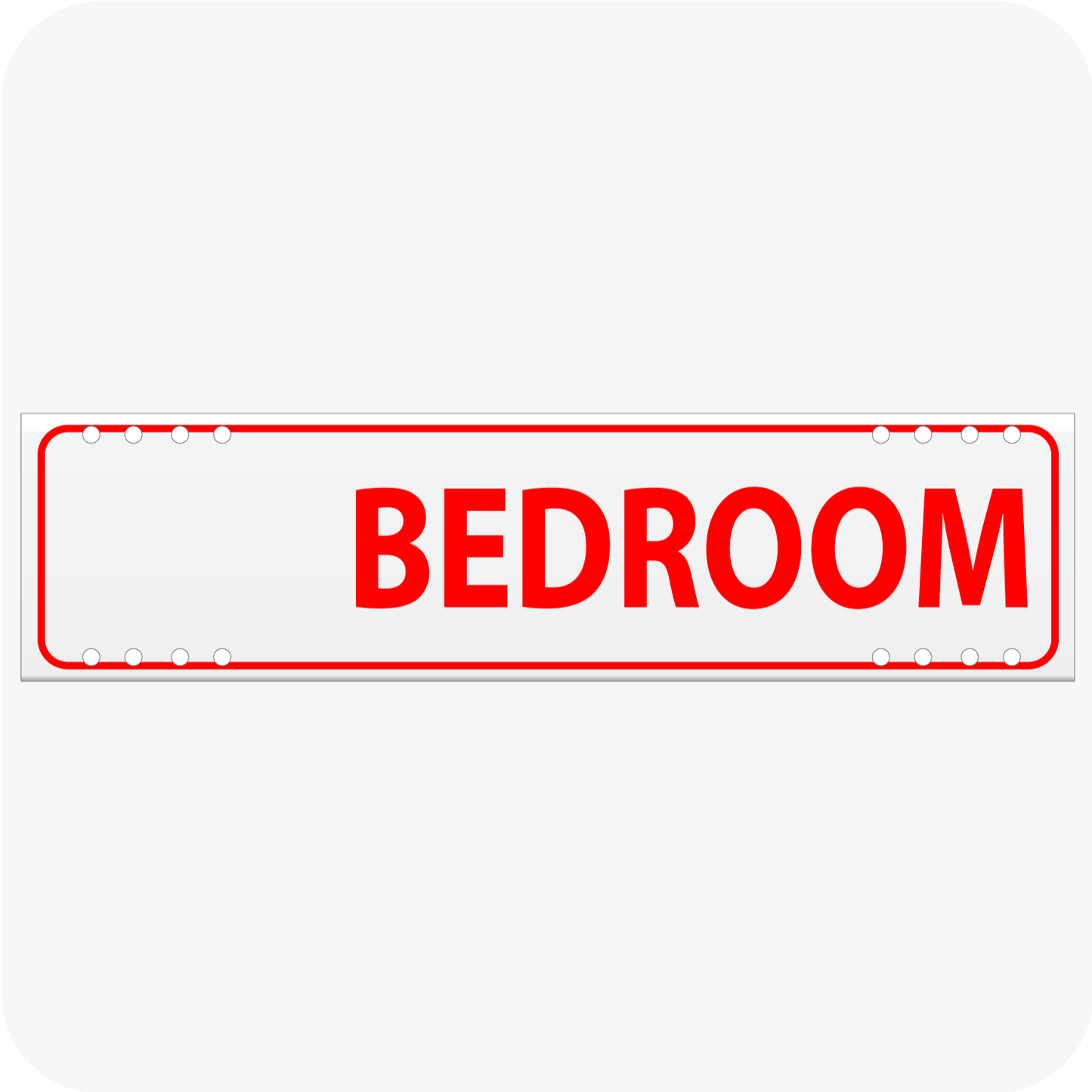Blank Bedroom 6 x 24 Corrugated Rider - Red