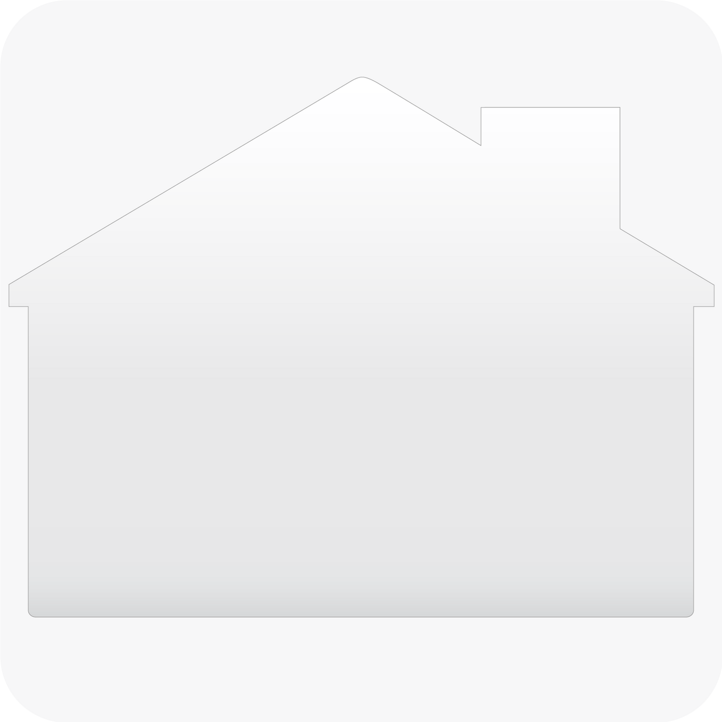 Blank - House Shaped Sign 18x24 - White