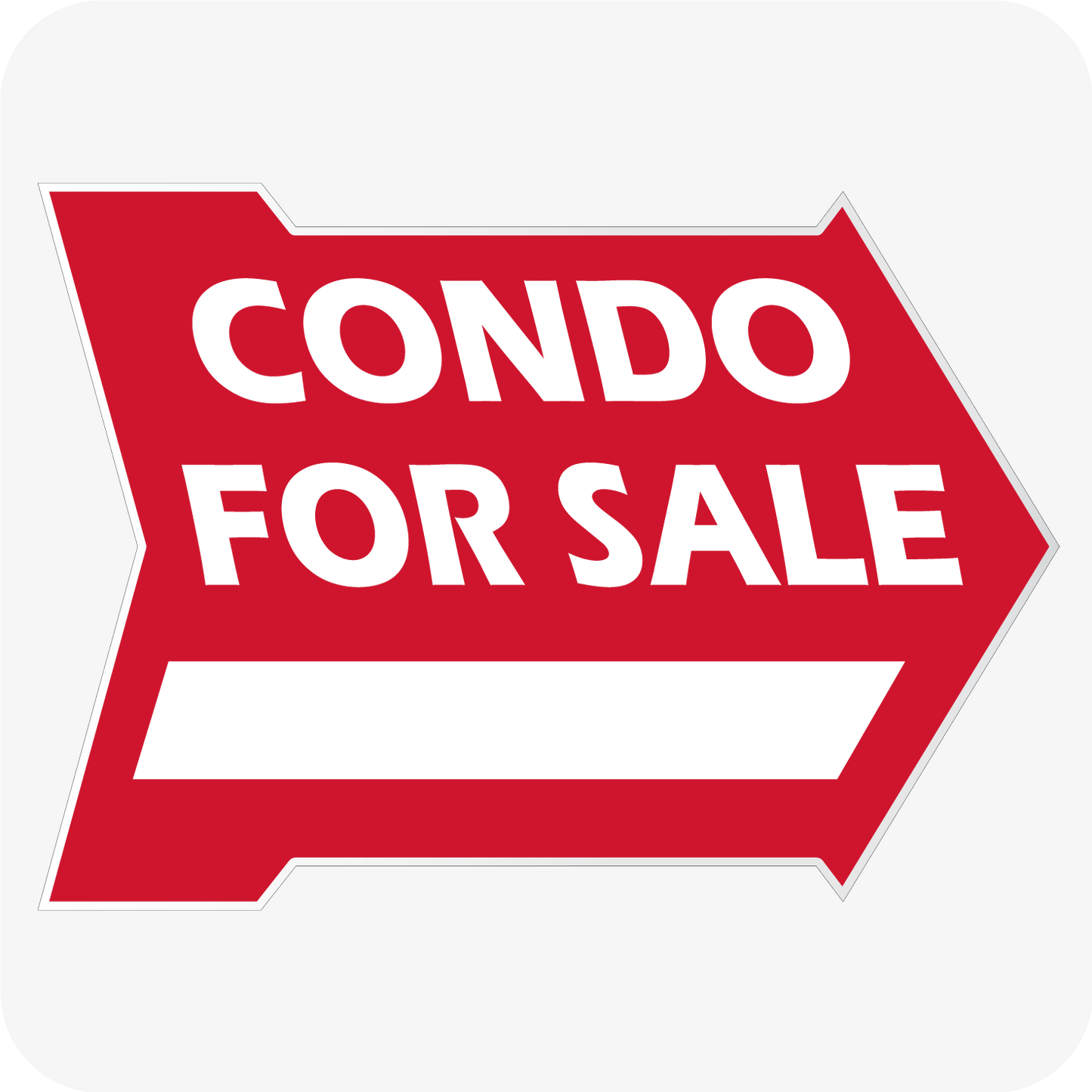 Condo for Sale 18 x 24 Arrow w/ Blank - Red