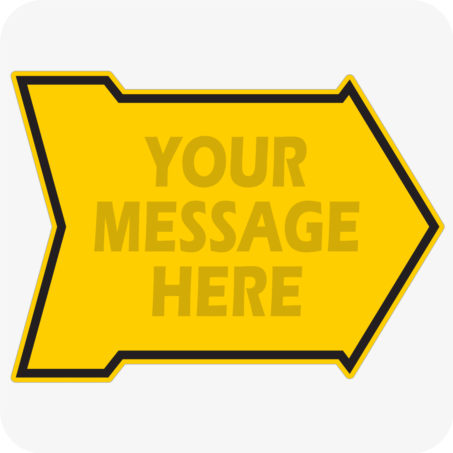 Create Your Own Arrow Shaped Sign 18 x 24 - Black and Yellow