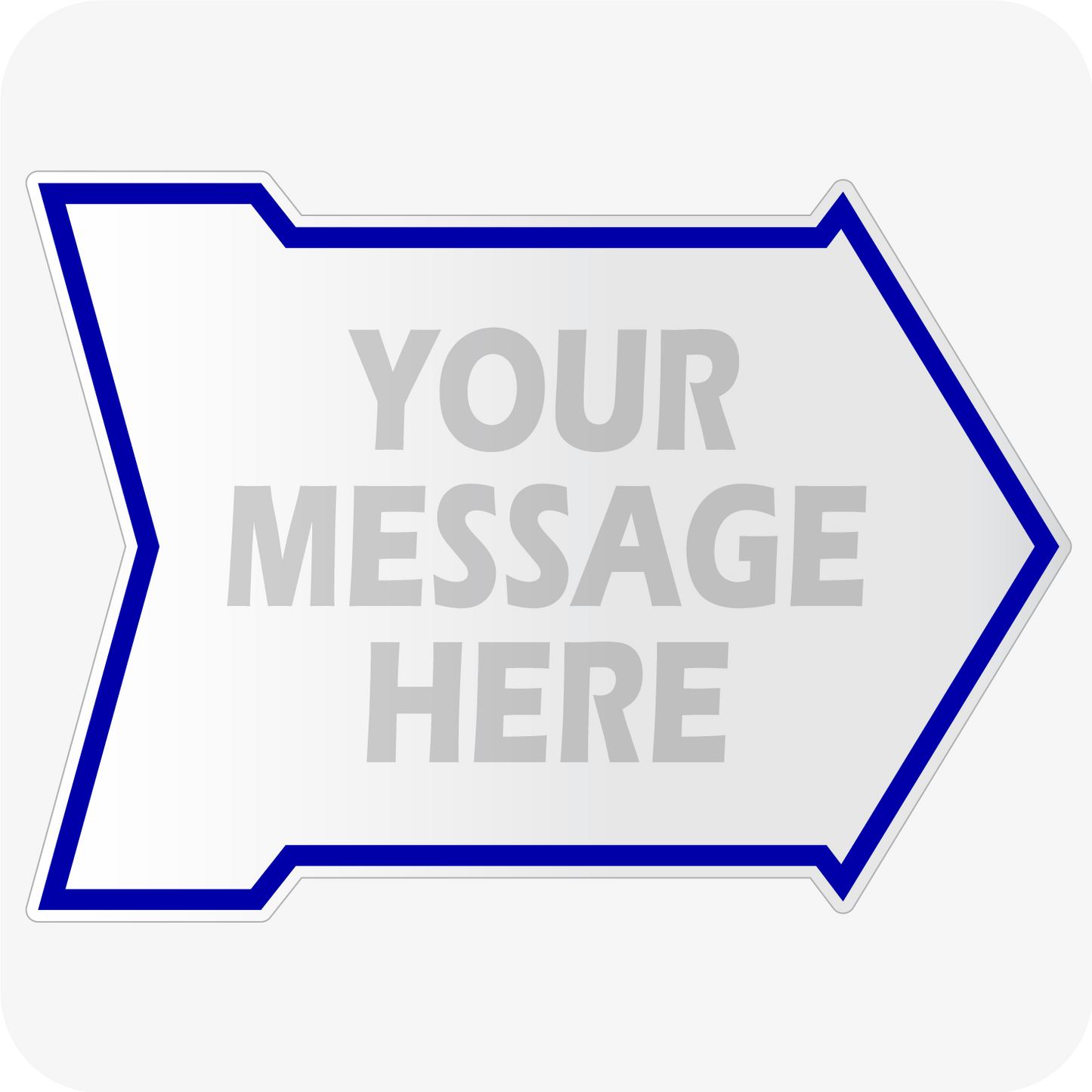 Create Your Own Corrugated 18 x 24 Arrow Sign - Blue
