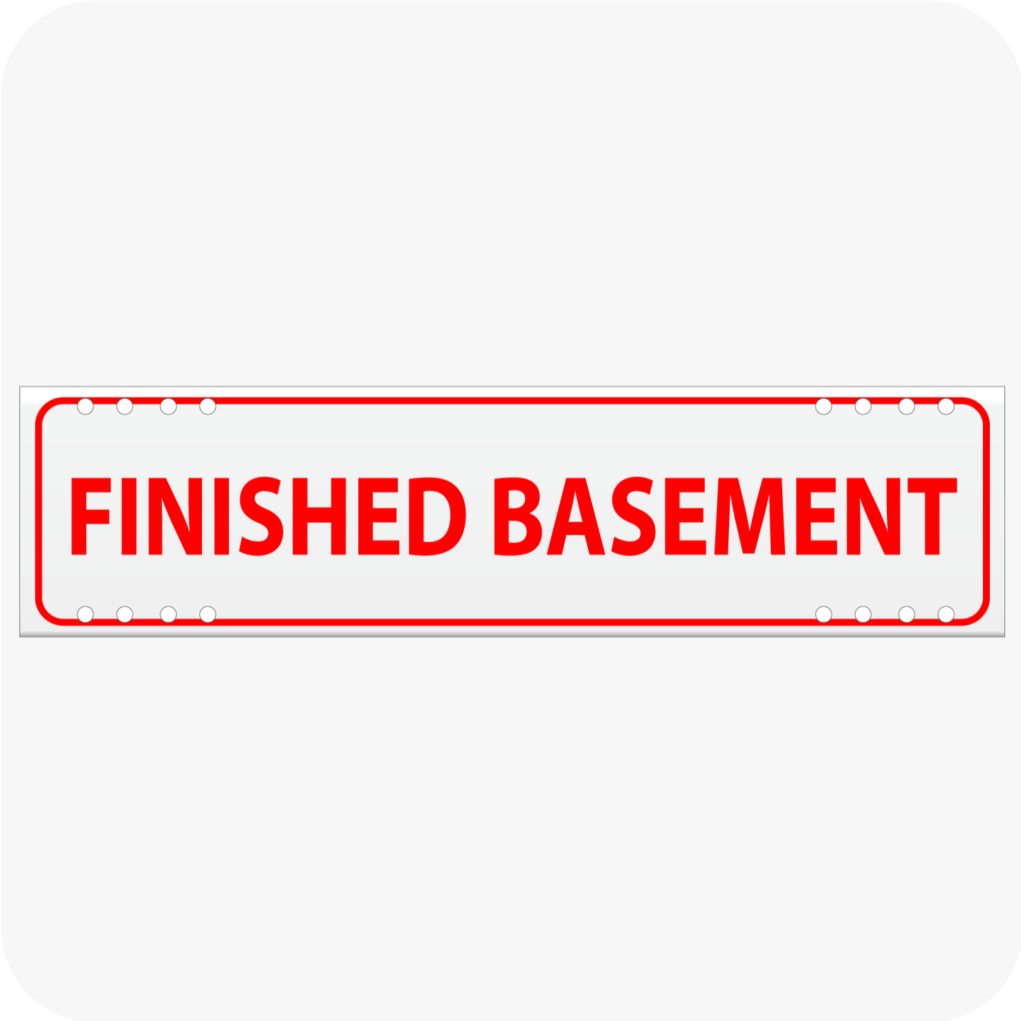 Finished Basement 6 x 24 Corrugated Rider - Red