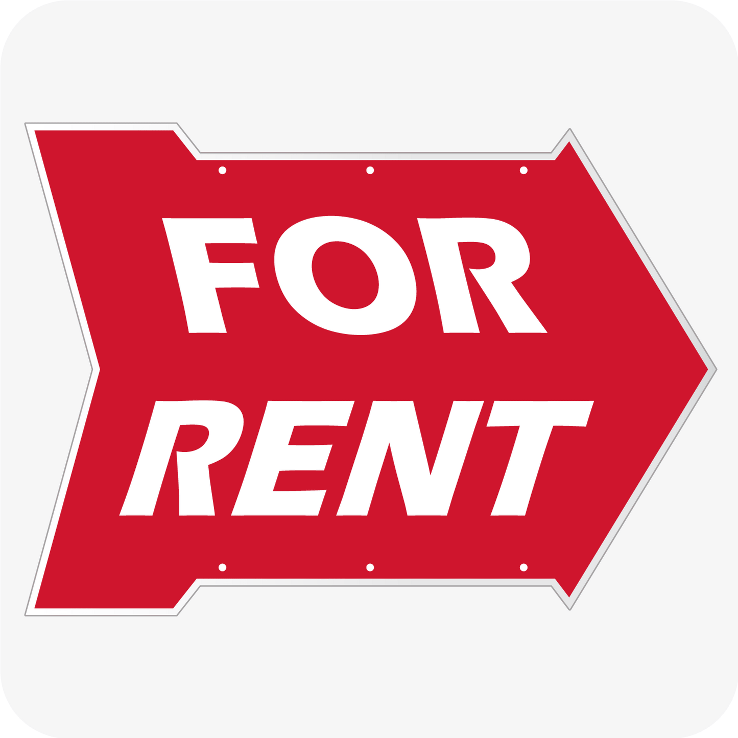 For Rent 18 x 24 Arrow - Red