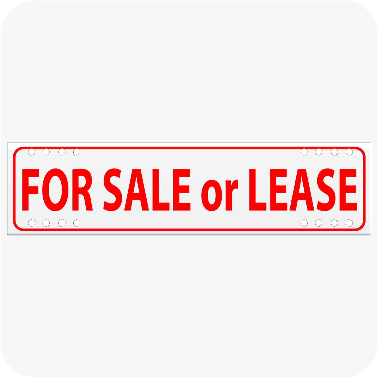 For Sale or Lease 6 x 24 Corrugated Rider - Red