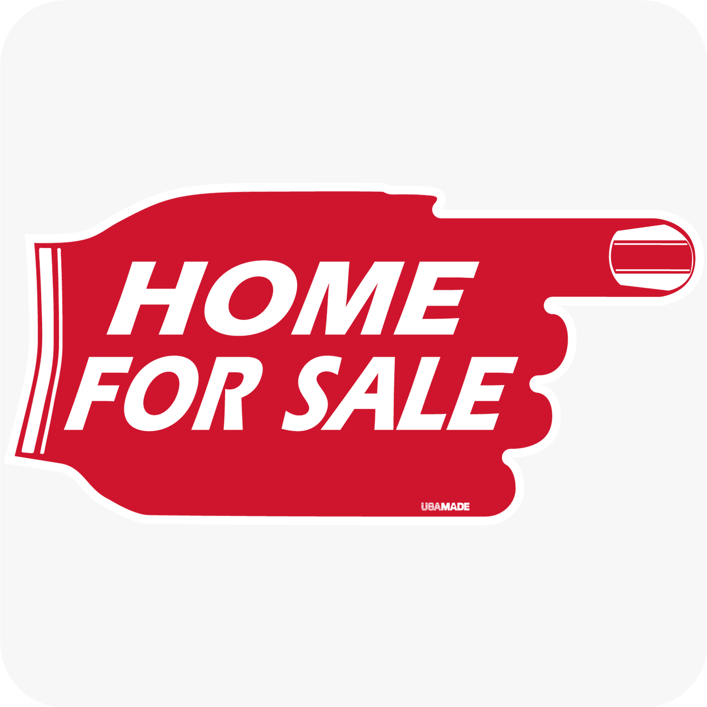 Home For Sale Corrugated Hand Sign 24x12 - Red