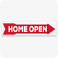 Home Open with Arrow 6 x 24 Corrugated Rider - Red