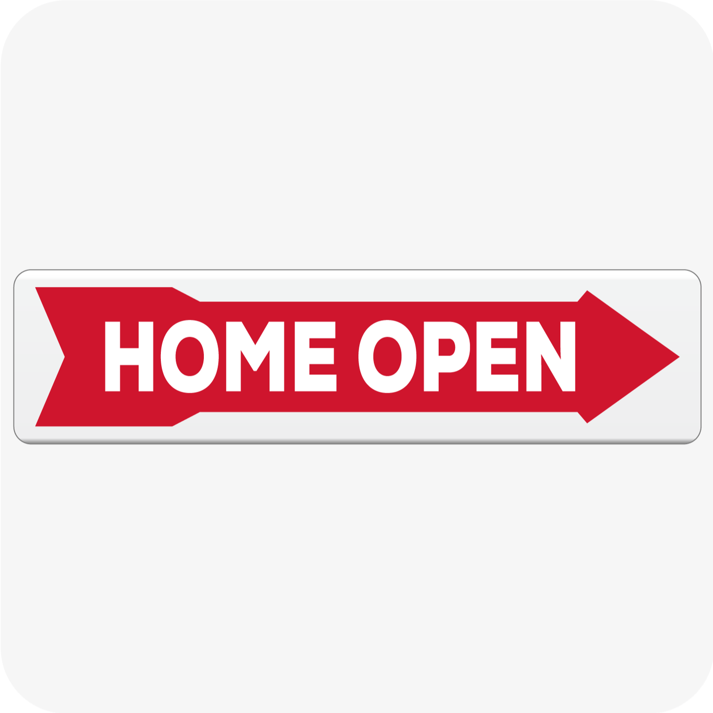 Home Open with Arrow 6 x 24 Corrugated Rider - Red