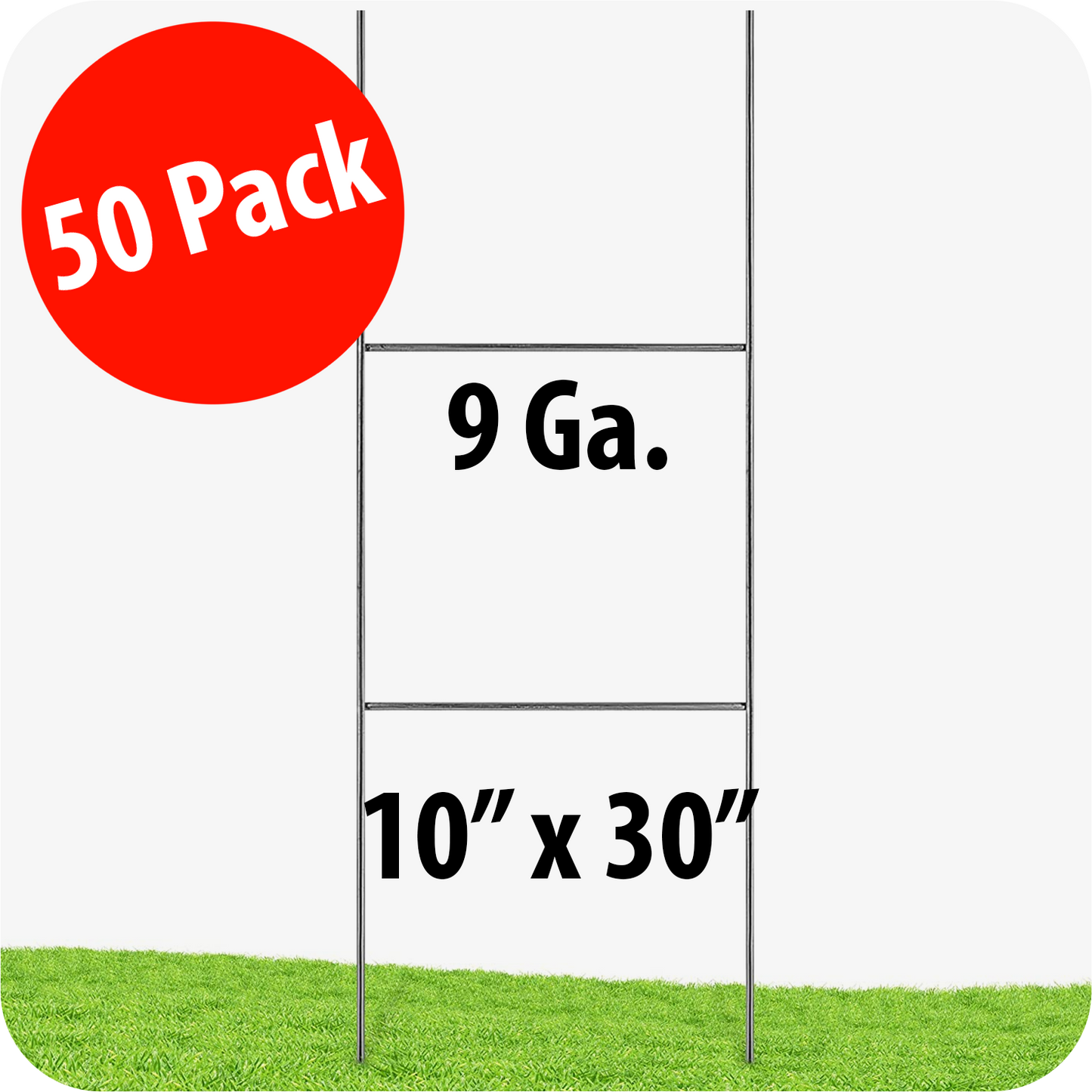 H Stake - 9 gauge 30 x 10 - 50 pack