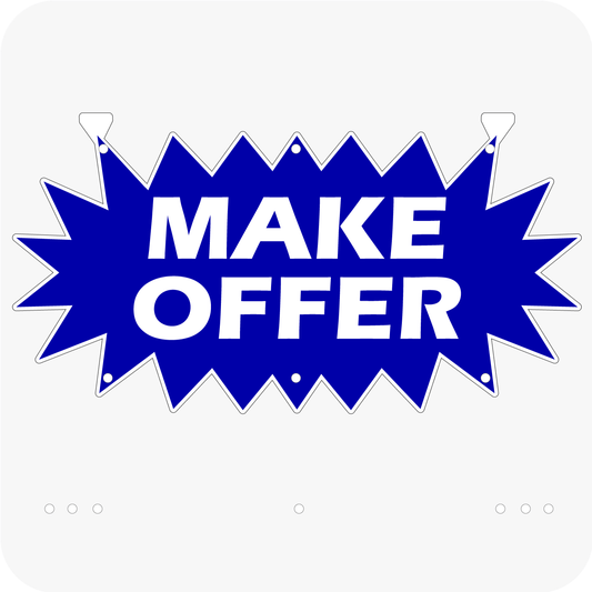 Make Offer 12 x 24 Corrugated Star Rider - Blue