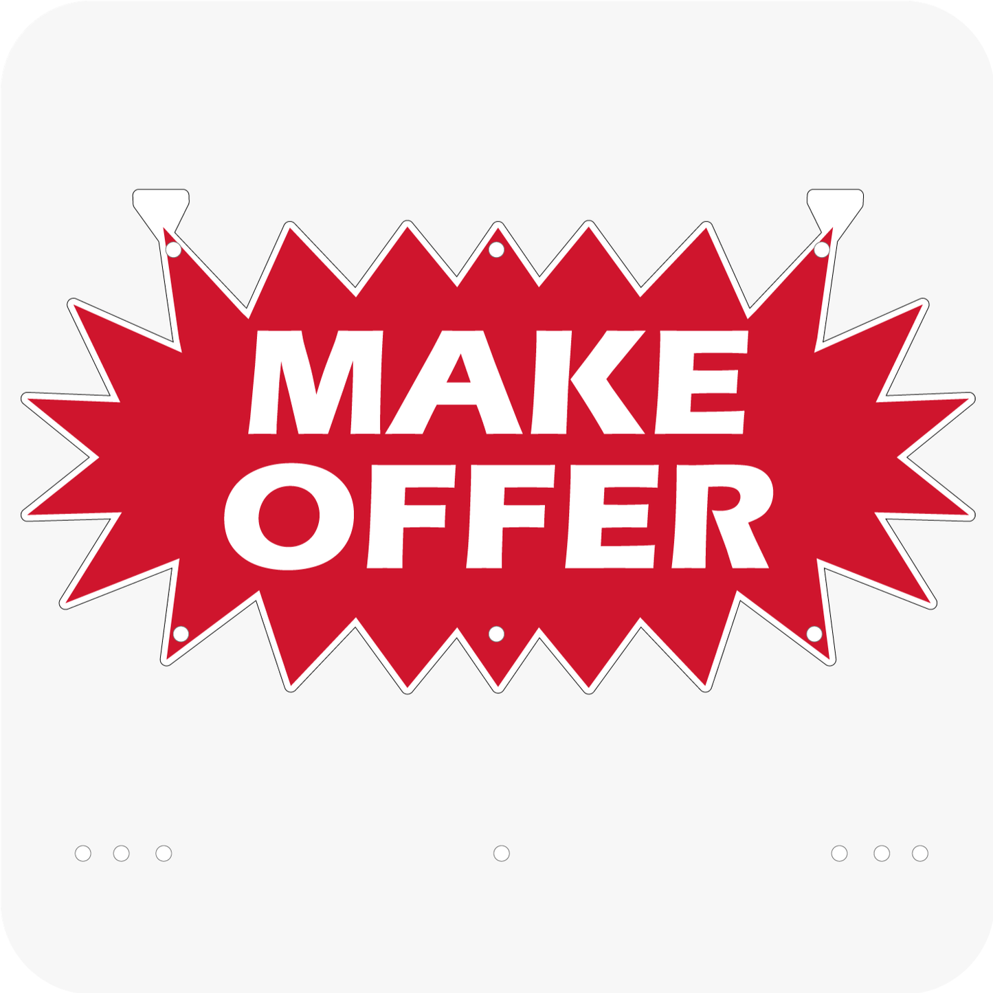 Make Offer 12 x 24 Corrugated Star Rider - Red