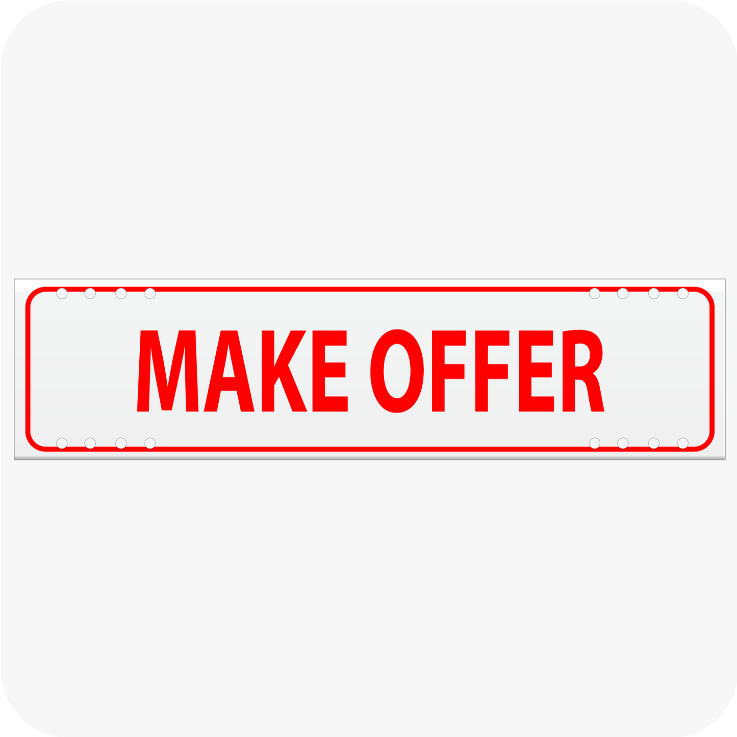 Make Offer 6 x 24 Corrugated Rider - Red