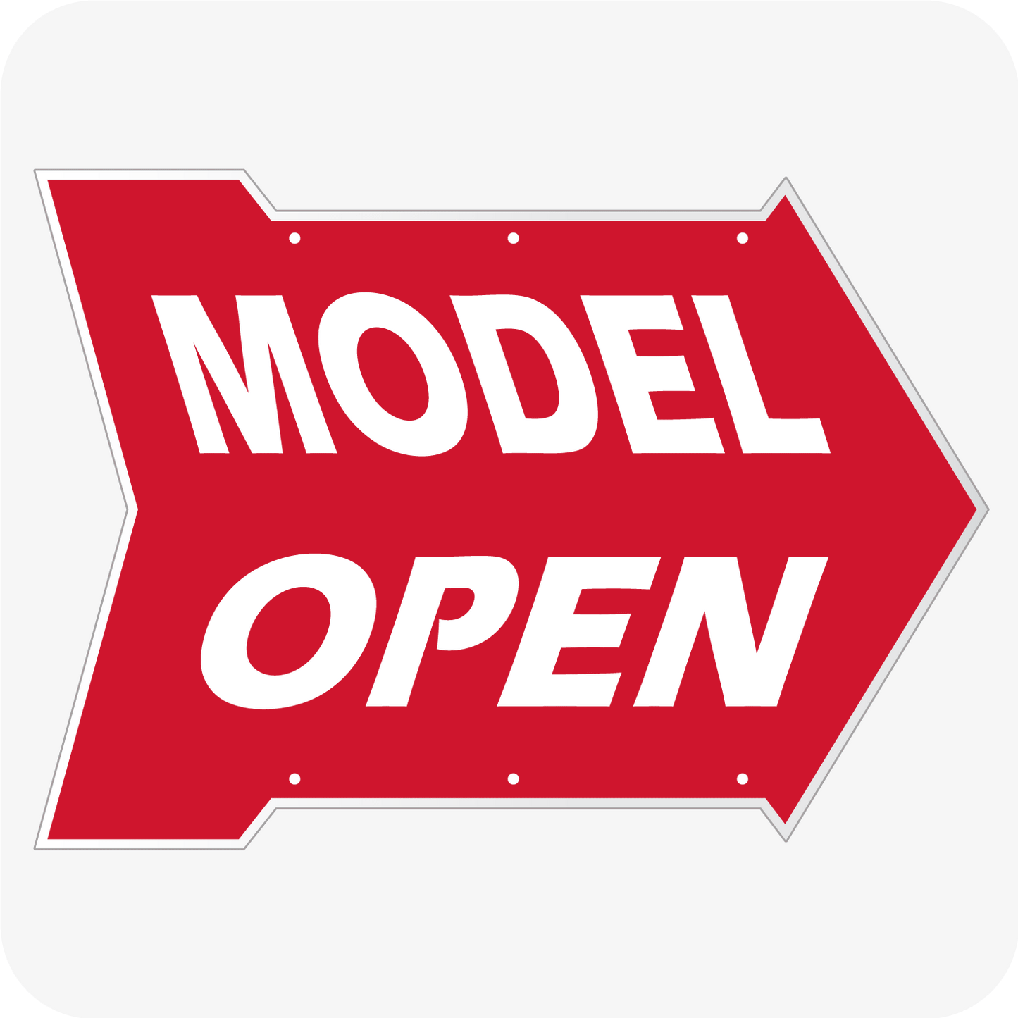 Model Open Red 18 x 24 Arrow - Red