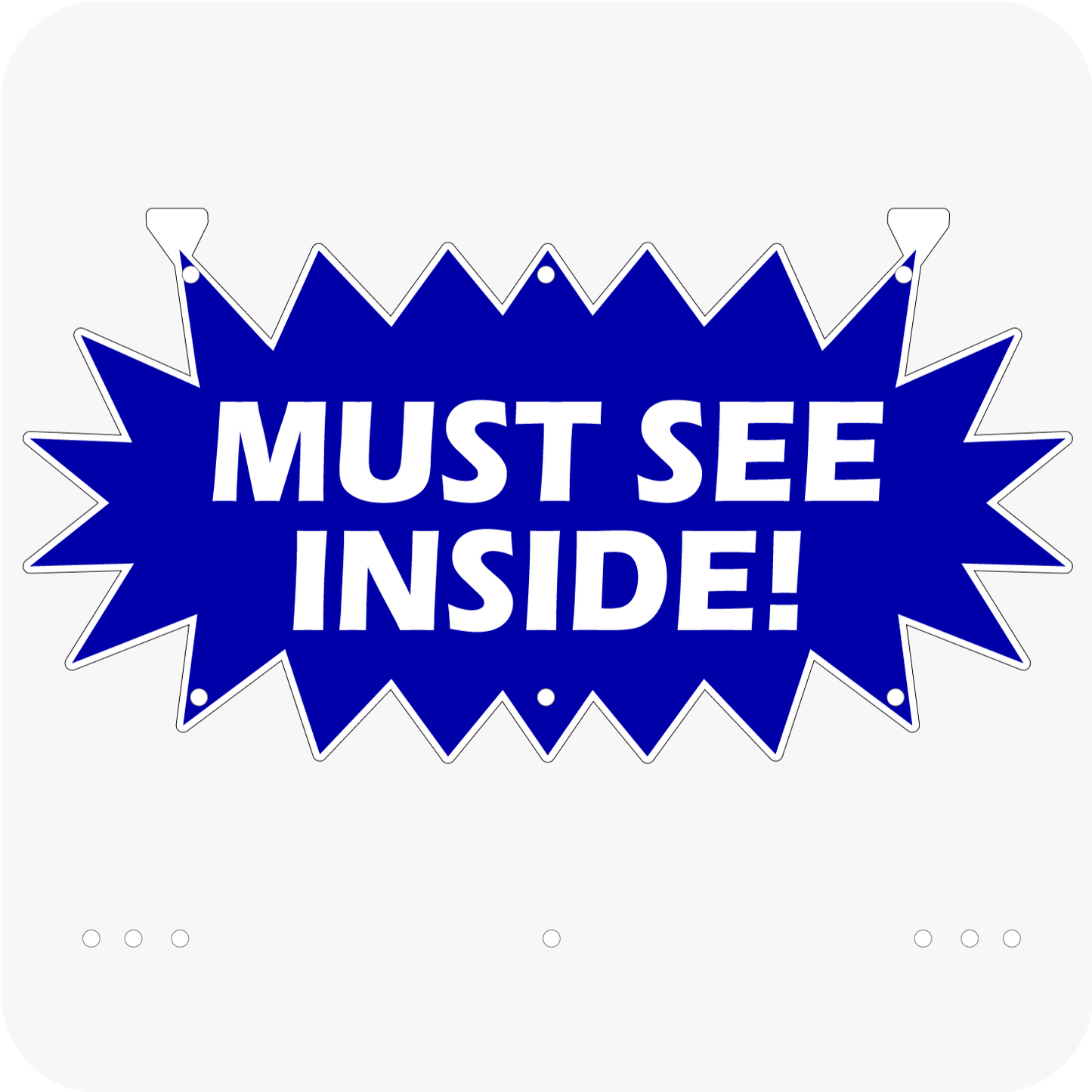 Must See Inside! 12 x 24 Corrugated Star Rider - Blue