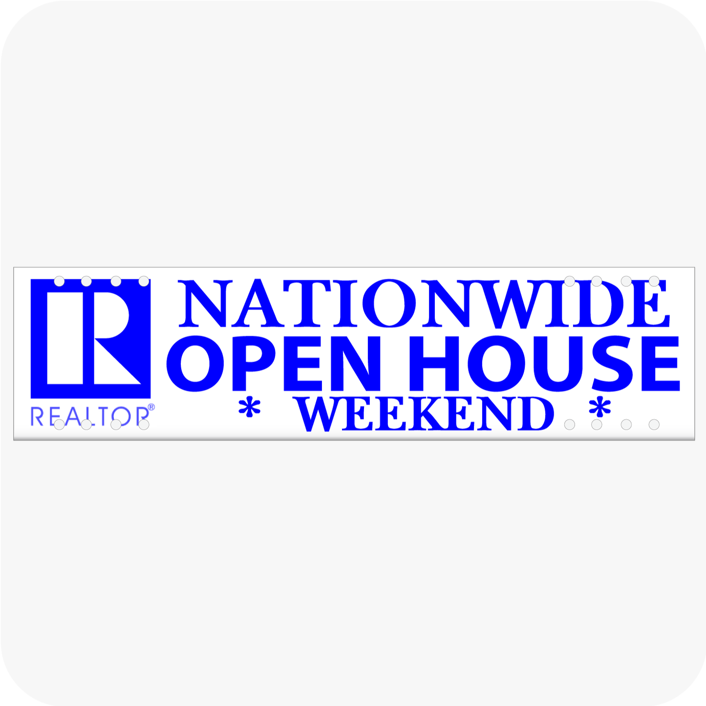Nationwide Open House 6 x 24 Corrugated Rider - Blue