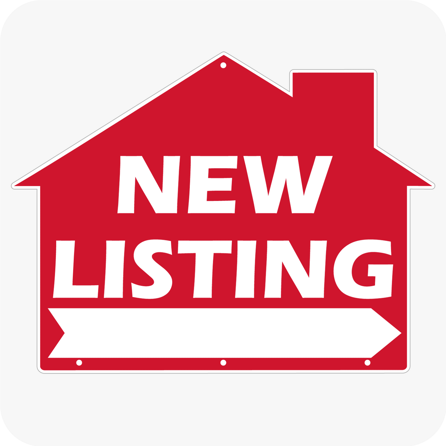 New Listing - House Shaped Sign 18 x 24 - Red