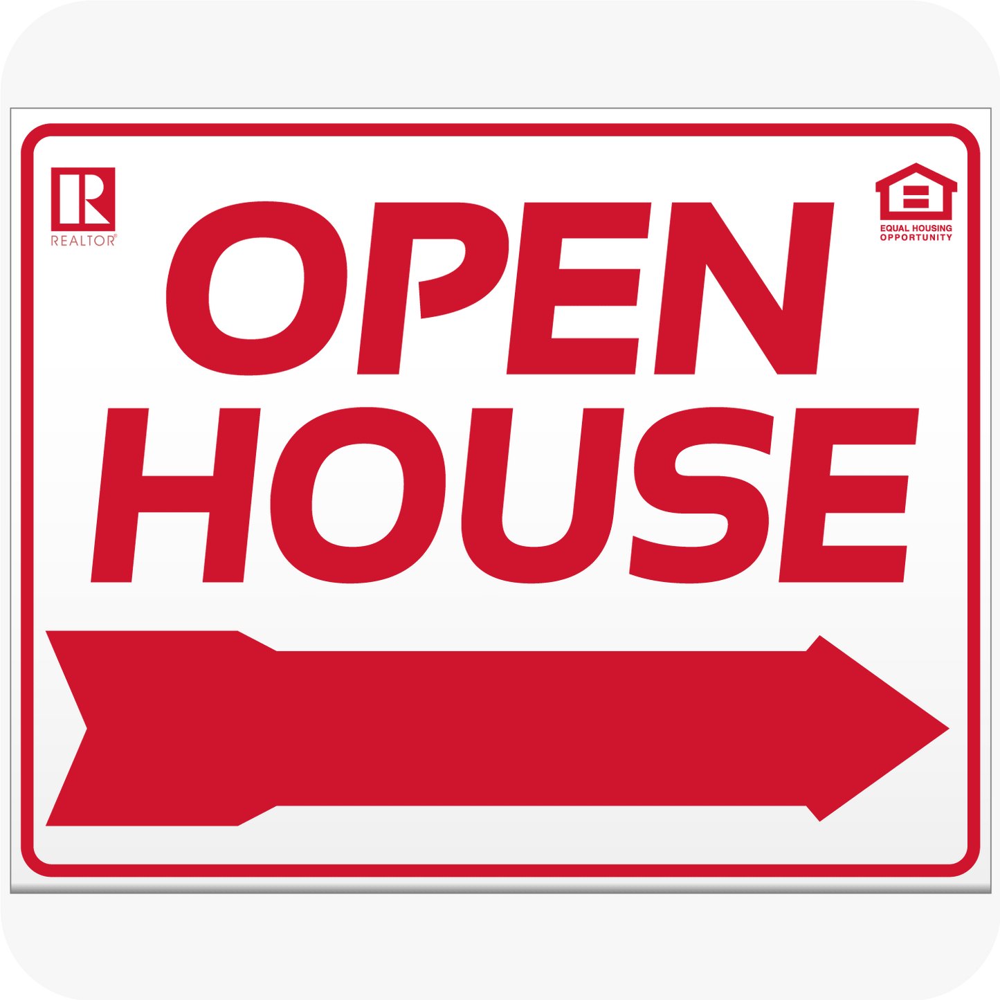 Open House Red 9 x 12 Corrugated Panel