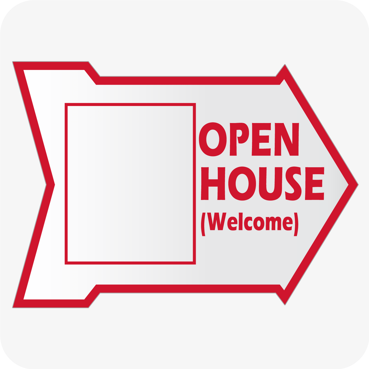 Open House Arrow 18 x 24 w/ Kopy Kat - Red