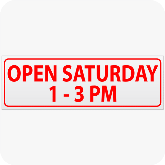 Open Saturday 1-3 6 x 18 Corrugated Rider - Red