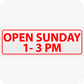 Open Sunday 1-3 6 x 18 Corrugated Rider - Red