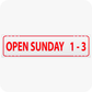 Open Sunday 1 - 3  6 x 24 Corrugated Rider - Red
