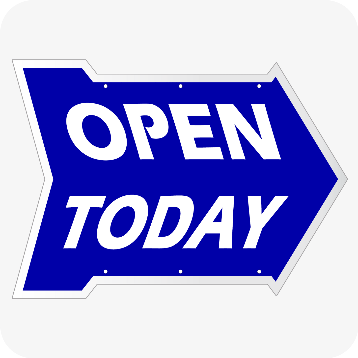 Open Today 18 x 24 Arrow - Blue
