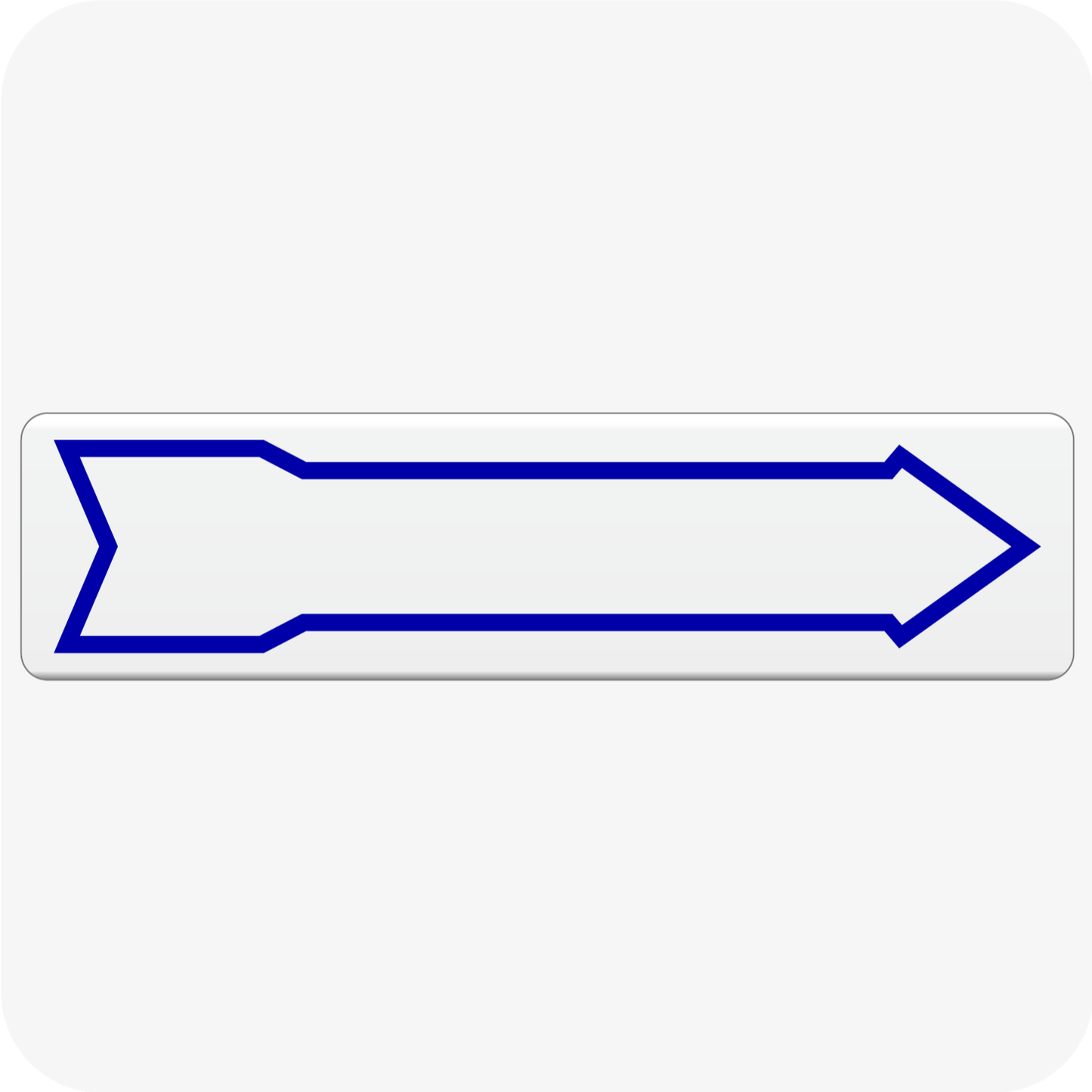 Outline Arrow 6 x 24 Corrugated Rider - Blue