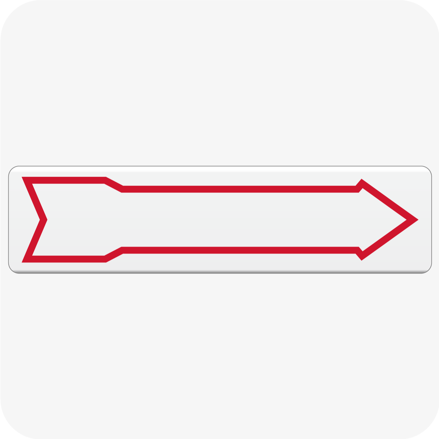 Outline Arrow 6 x 24 Corrugated Rider - Red