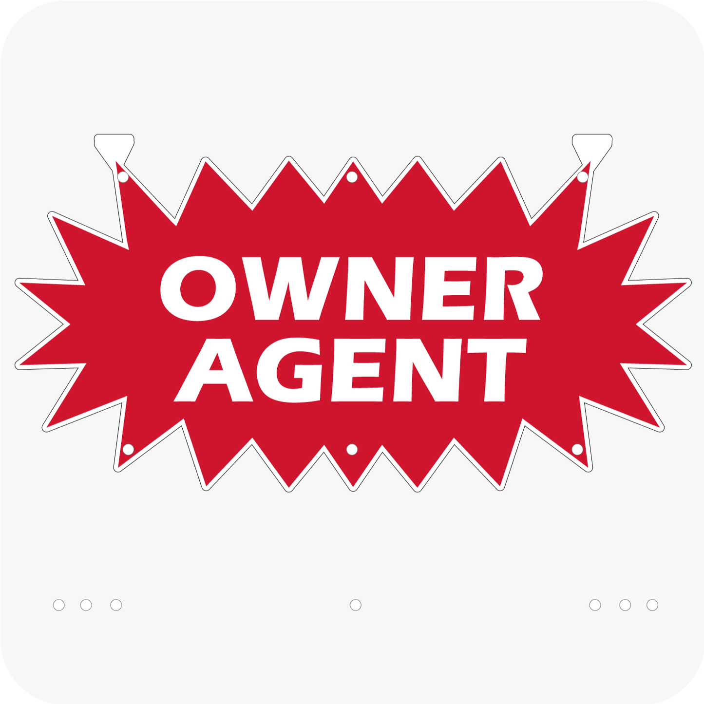 Owner Agent On Duty 12 x 24 Corrugated Star Rider - Red
