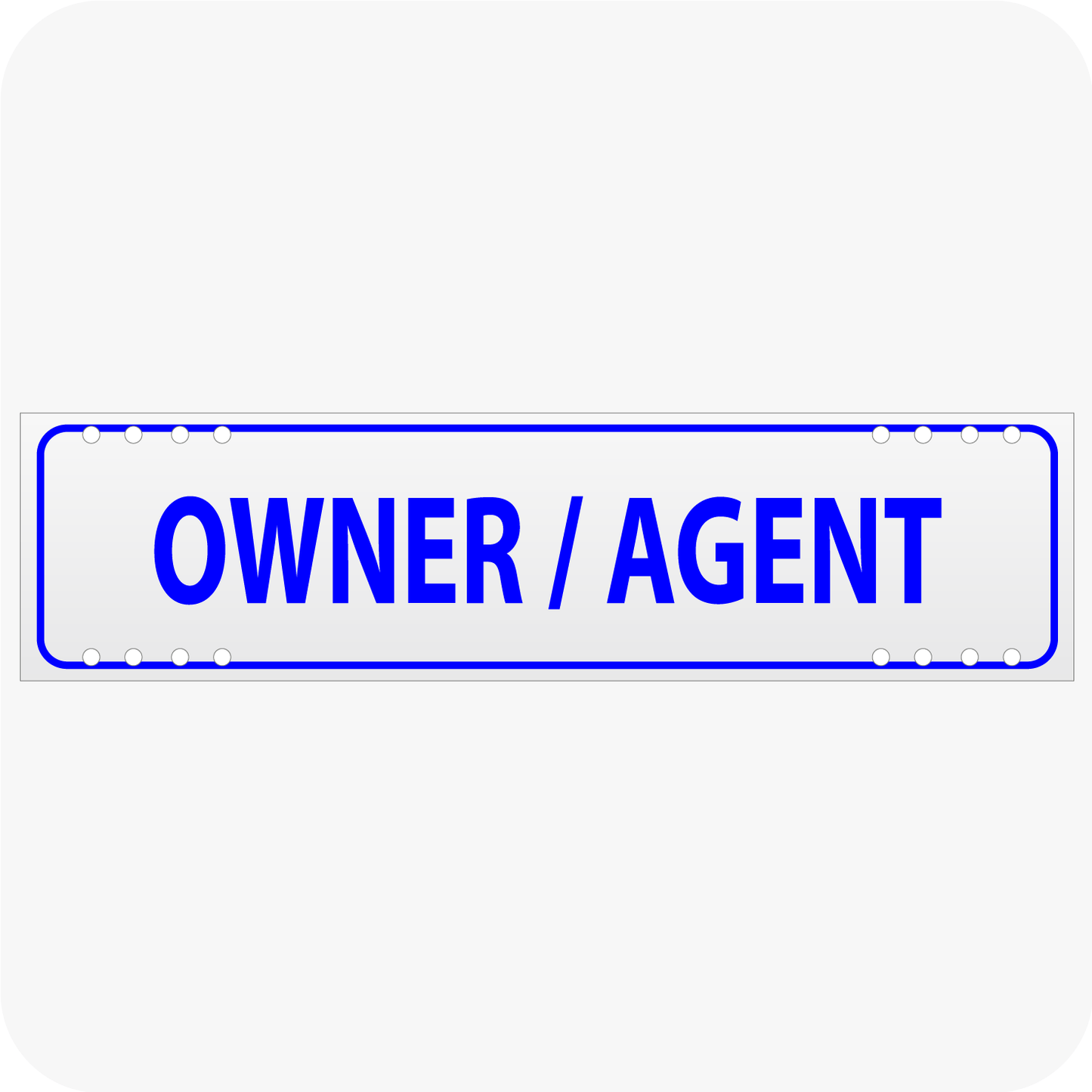 Owner / Agent 6 x 24 Corrugated Rider - Blue