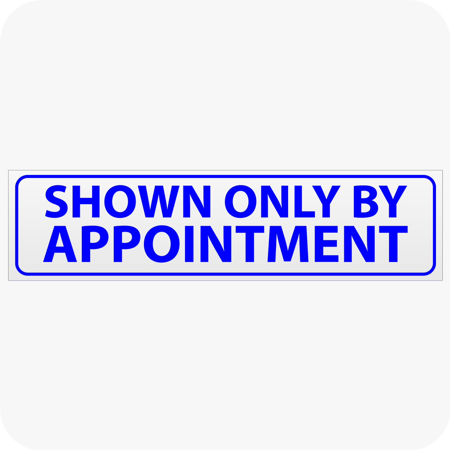 Shown Only By Appointment 6 x 24 Corrugated Rider - Blue