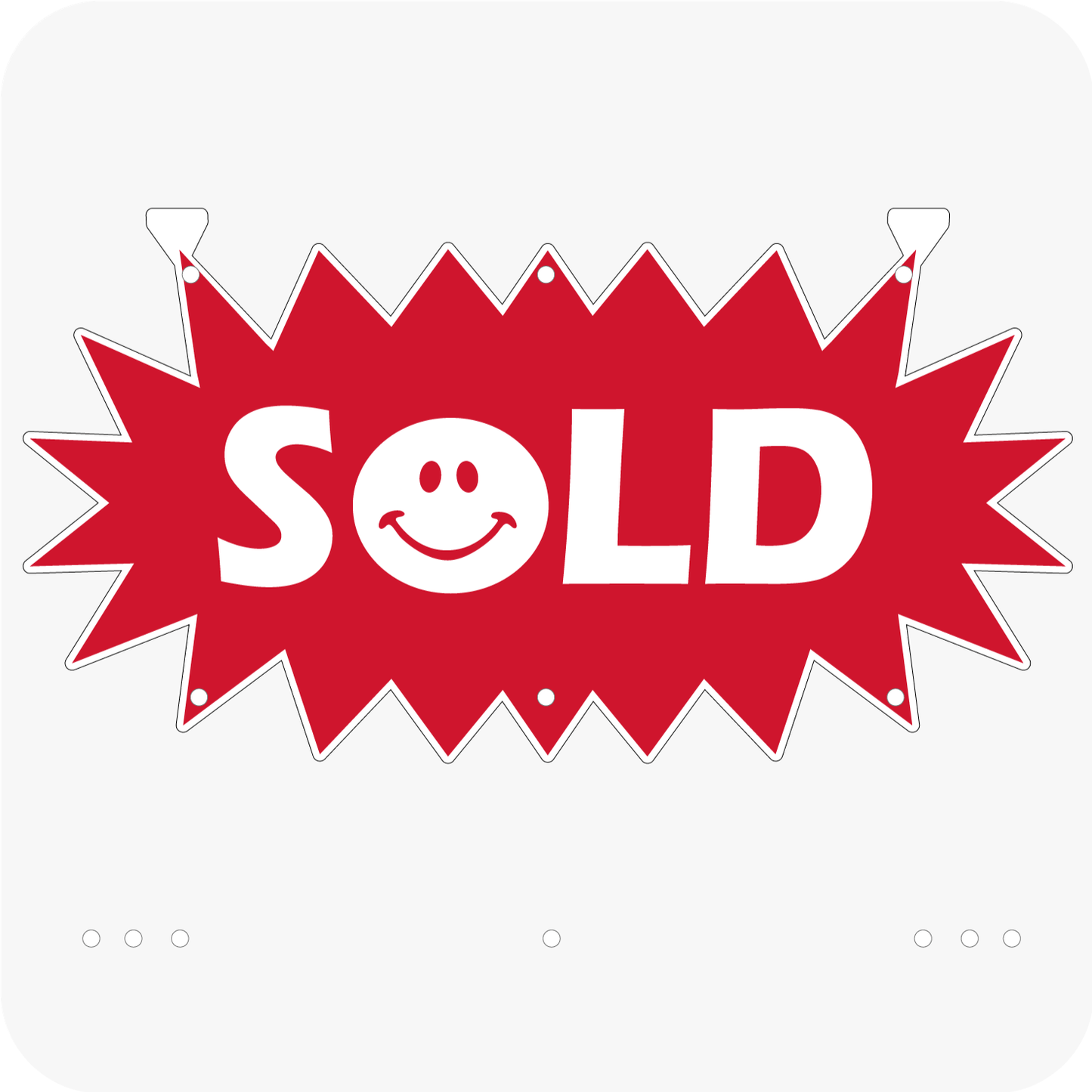 Smiley Sold 12 x 24 Corrugated Star Rider - Red