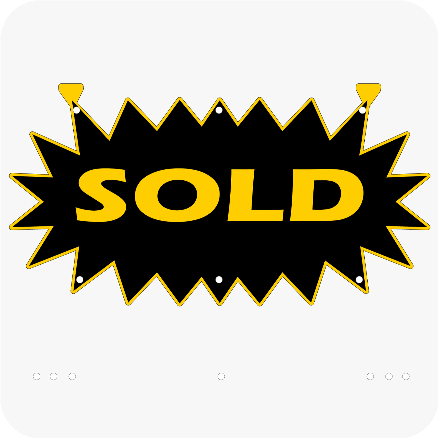 Sold 12 x 24 Corrugated Star Rider - Black and Yellow