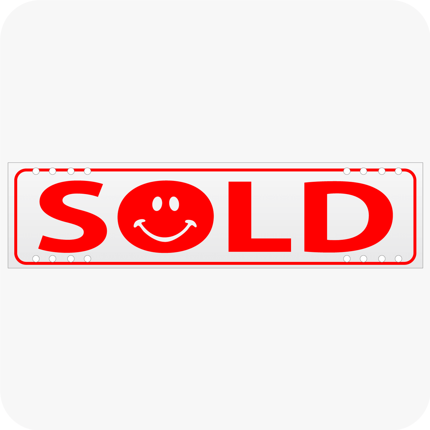 Sold with Smiley Face 6 x 24 Corrugated Rider - Red