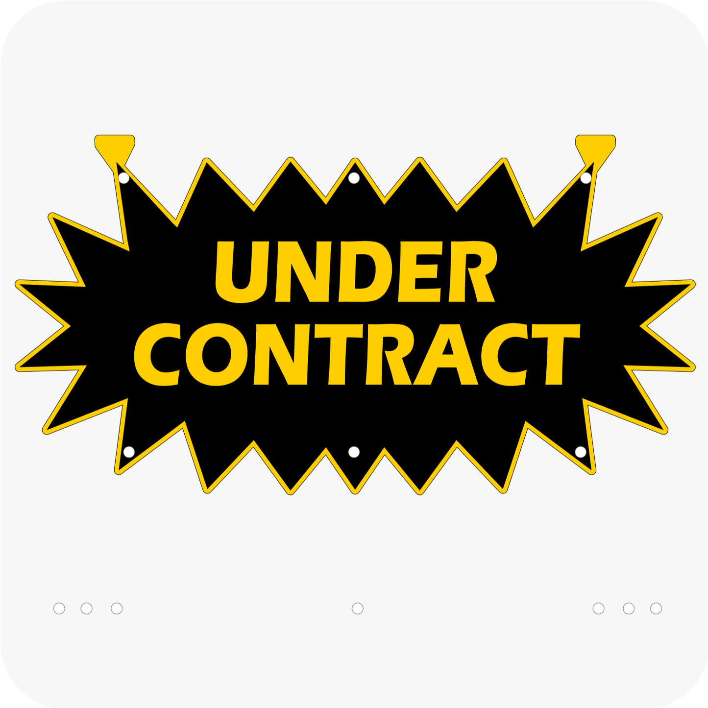 Under Contract 12 x 24 Corrugated Star Rider - Black and Yellow