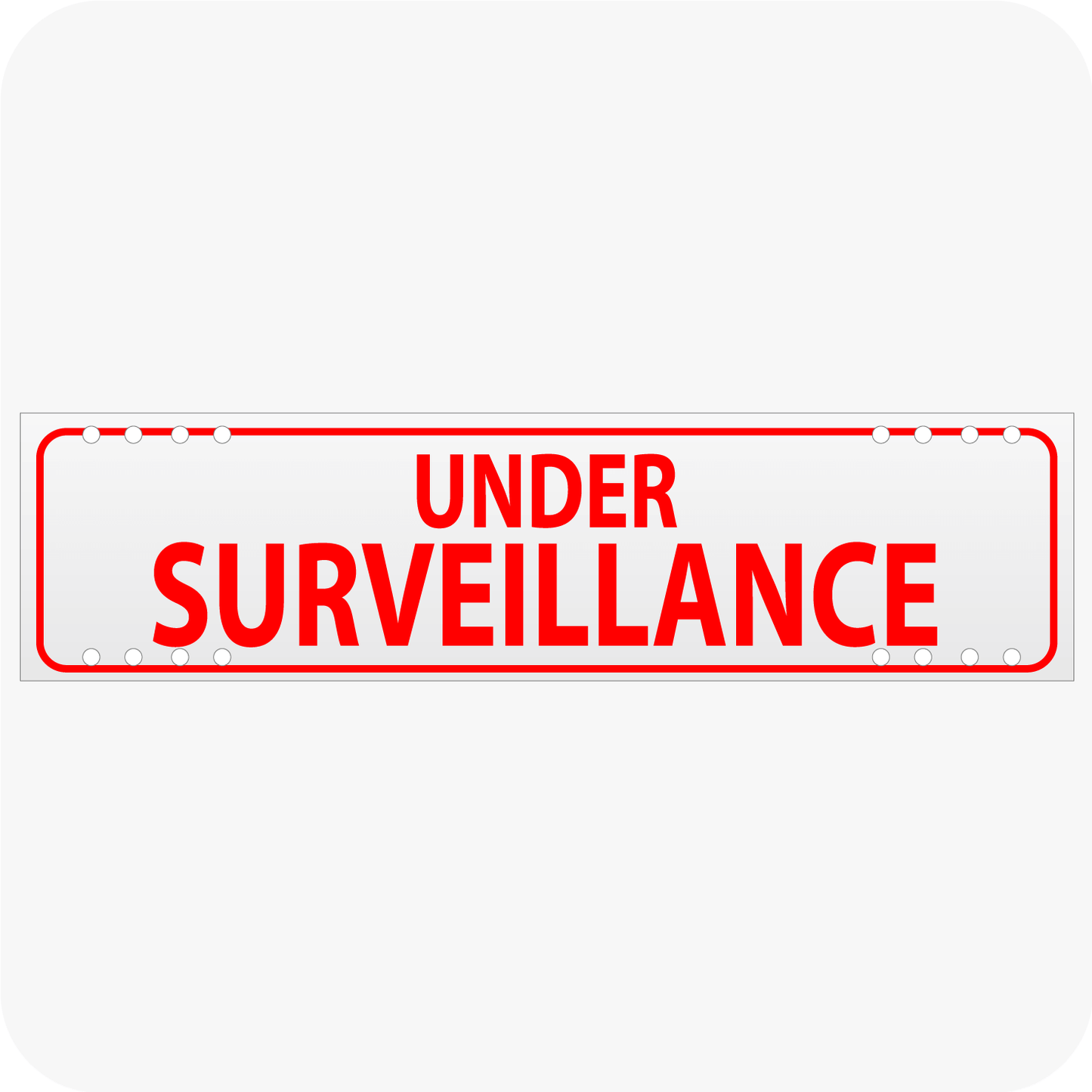 Under Surveillance 6 x 24 Corrugated Rider - Red