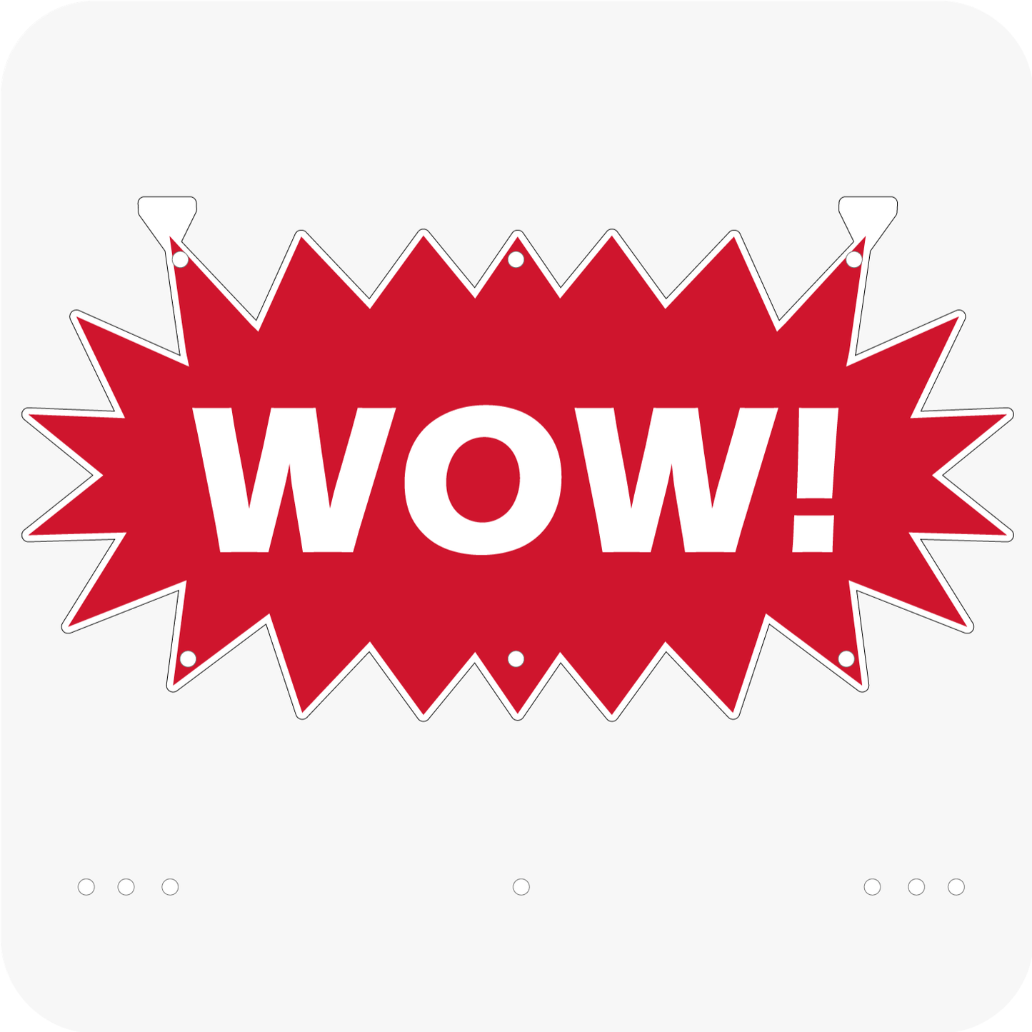 Wow! 12 x 24 Corrugated Star Rider - Red