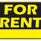 For Rent 18 x 24 Corrugated Panel Yard Sign Black/Yellow