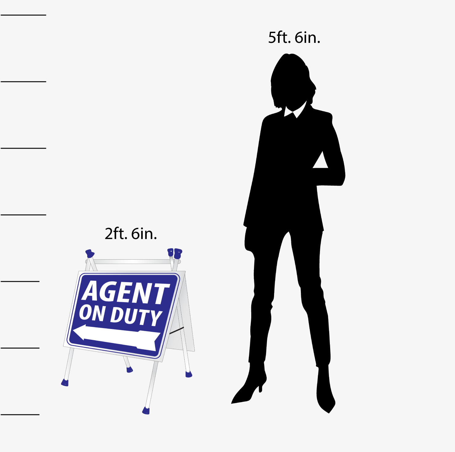 Agent on Duty A-Frame 24x18 Blue – planetsignshop.com