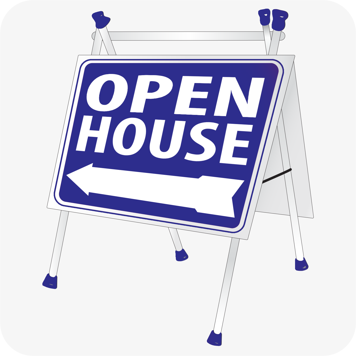 A-Frame Open House 24x18 Blue – planetsignshop.com