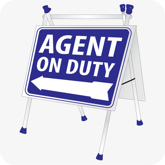 Agent on Duty A-Frame 24x18 Blue