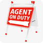 Agent on Duty A-Frame 24x18 Red