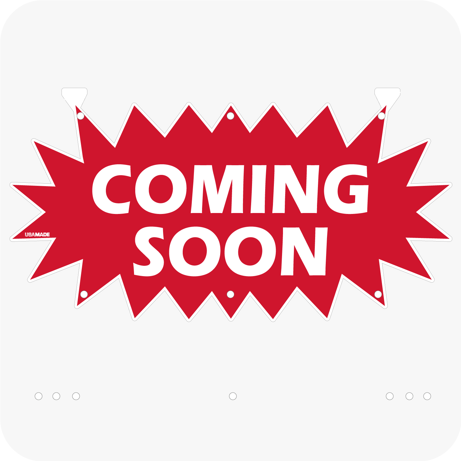 Coming Soon Rider Sign Coming Soon 12 x 24 Corrugated Star Rider - Red – planetsignshop.com