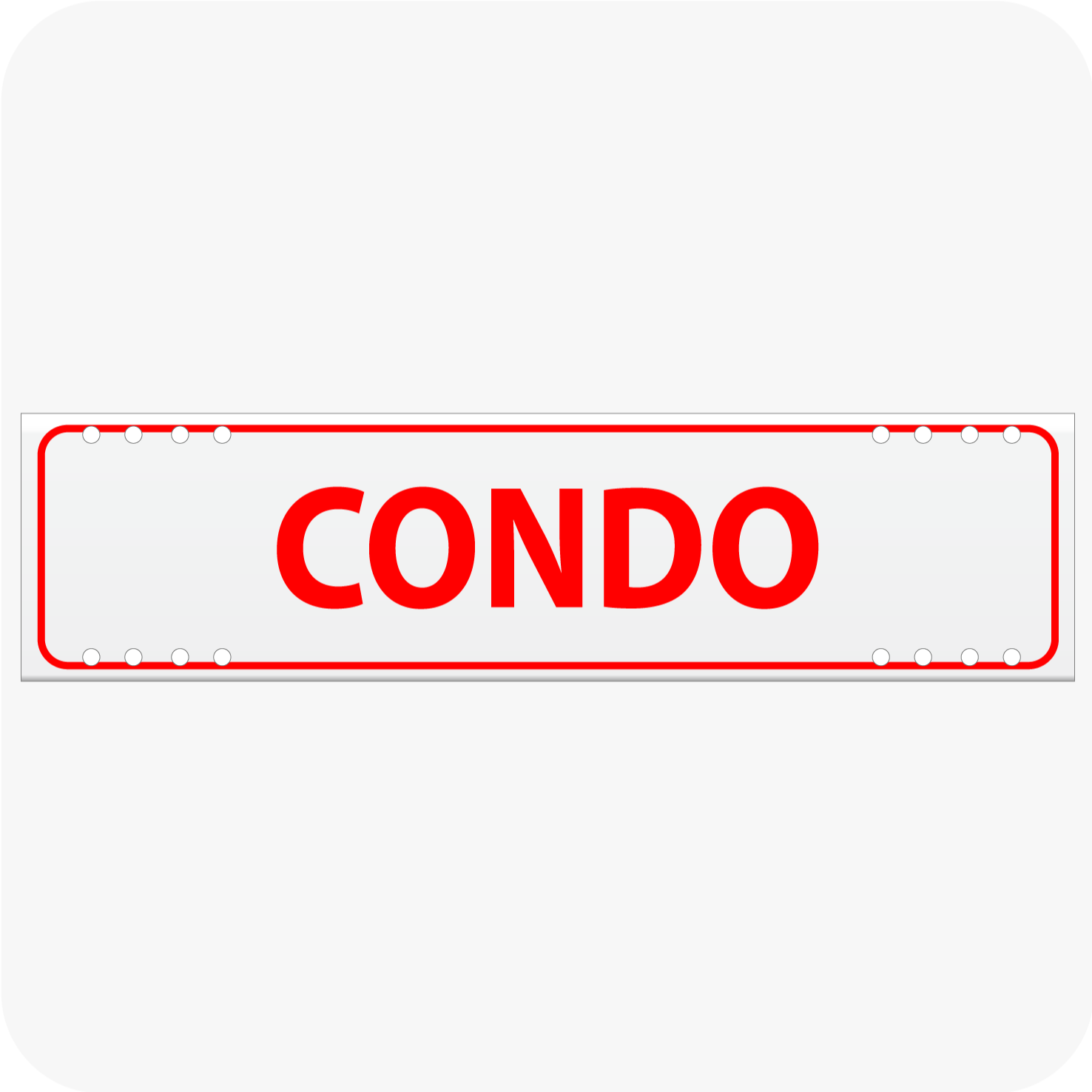 Condo Rider Condo 6 x 24 Corrugated Rider - Red – planetsignshop.com