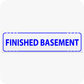 Finished Basement 6 x 24 Corrugated Rider - Blue