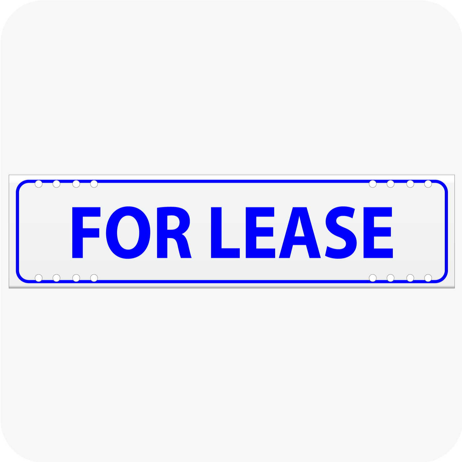Lease Rider Sign For Lease 6 x 24 Corrugated Rider - Blue – planetsignshop.com