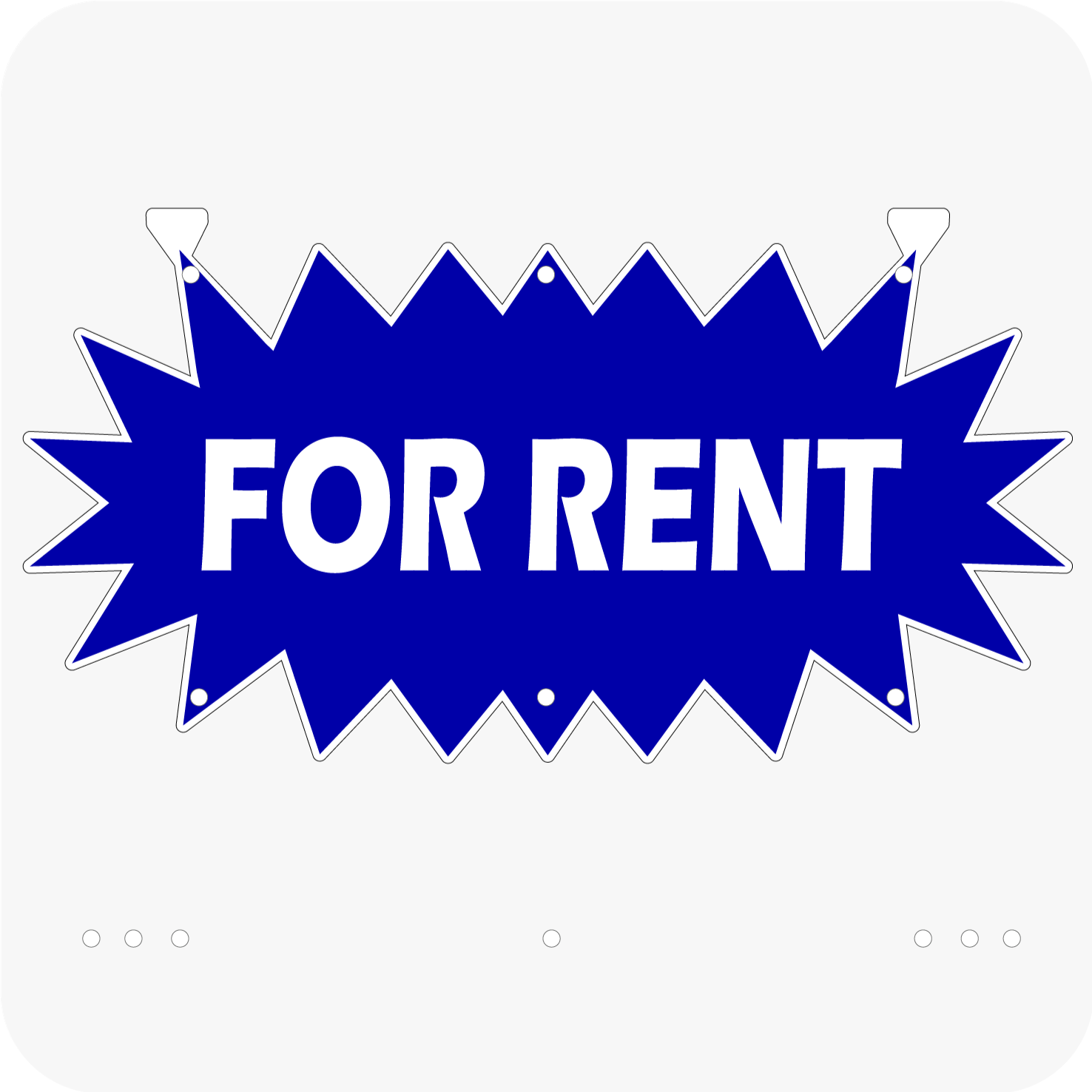 For Rent 12 x 24 Corrugated Star Rider - Blue – planetsignshop.com
