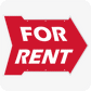 For Rent 18 x 24 Arrow - Red
